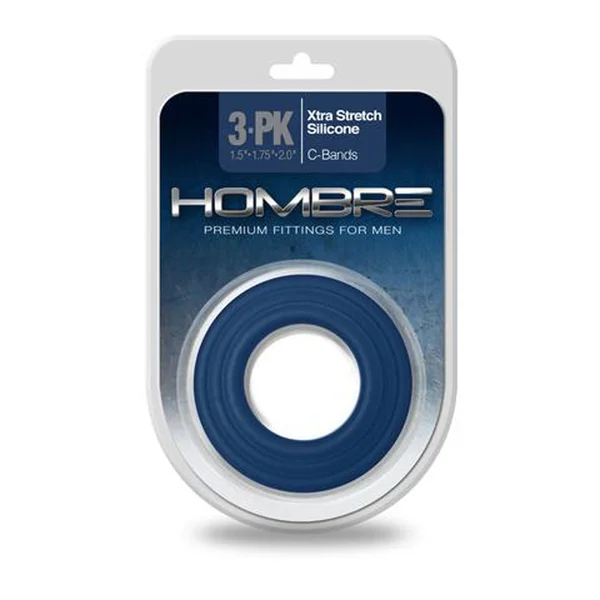 Hombre Xtra Stretch Silicone C-Bands - 3 Pack -  Navy — image 7 of 7