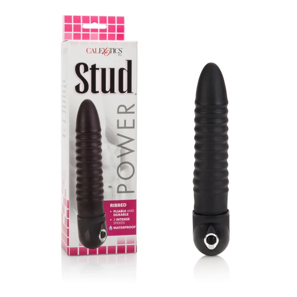 Waterproof Power Stud Ribbed Vibe - Black — image 10 of 14