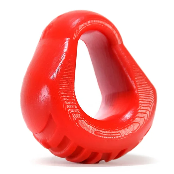 Hung Padded Cockring Oxballs - Red — image 5 of 5
