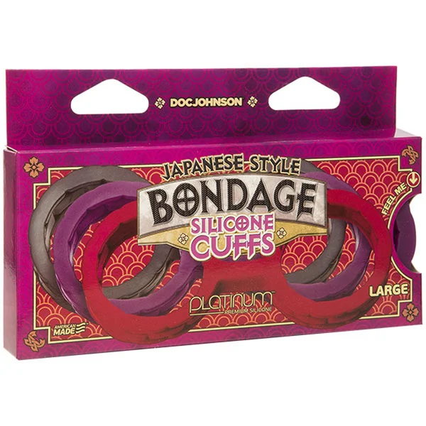 Japanese Bondage - Silicone Cuffs - Large -  Purple — image 4 of 4