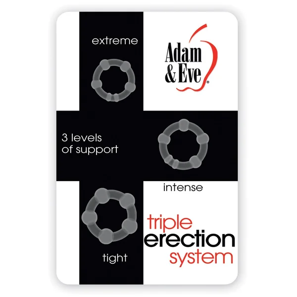 Adam & Eve Triple Erection System - Clear Pack of 3 — image 2 of 2