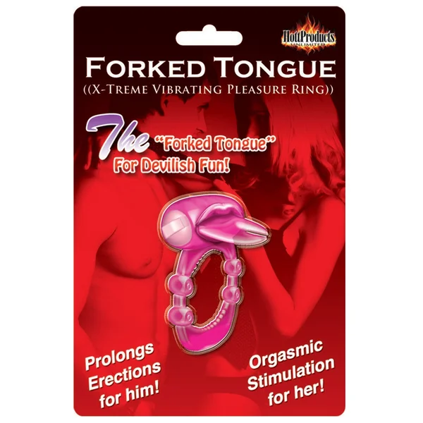 Forked Tongue X-treme Vibrating Pleasure Ring - Magenta — image 4 of 4