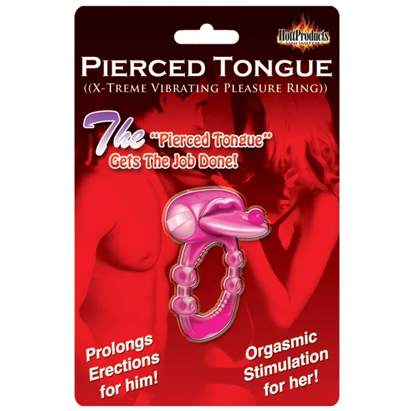 Pierced Tongue X-treme Vibrating Pleasure Ring - Magenta — image 5 of 6