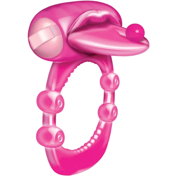 Pierced Tongue X-treme Vibrating Pleasure Ring - Magenta — image 4 of 6