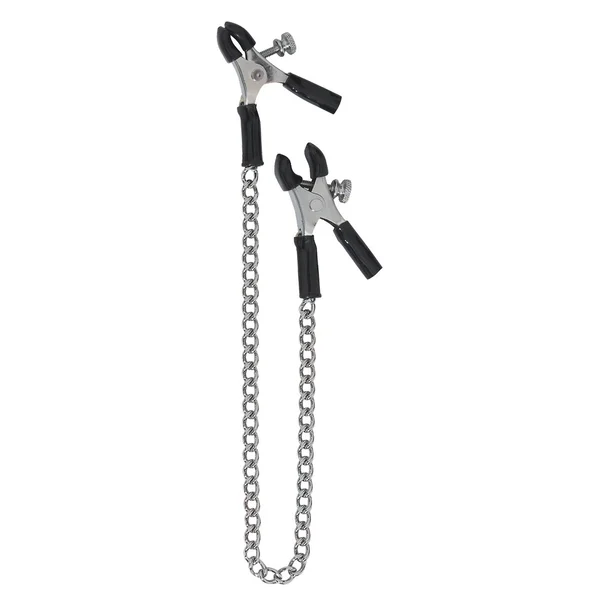 Spartacus Adjustable Micro Plier Nipple Clamps w/Link Chain — image 4 of 4