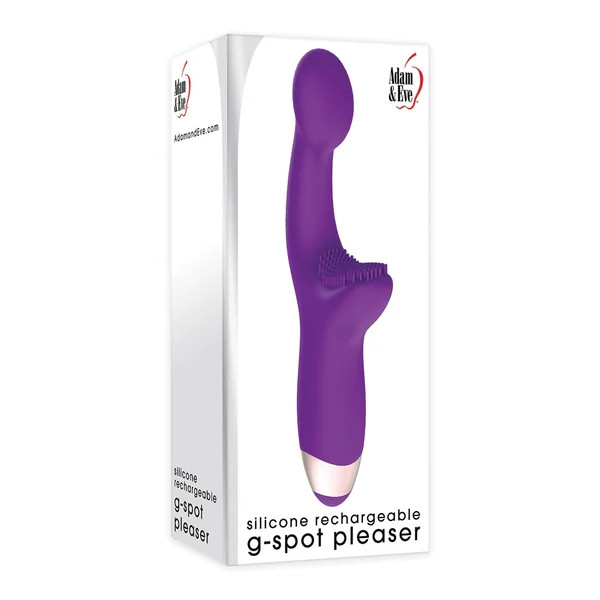Adam & Eve Silicone G Spot Pleaser Rechargeable Dual Stim - Purple — image 15 of 16