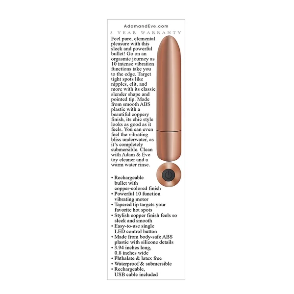 Adam & Eve's Eve's Copper Cutie Rechargeable Bullet — image 14 of 14
