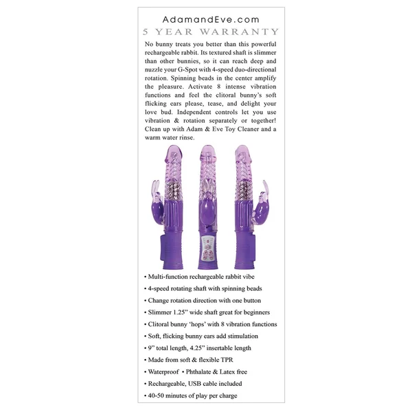 Eve's First Rechargeable Rabbit - Purple — image 16 of 16