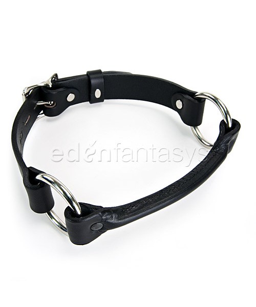 Handcrafted leather bit gag