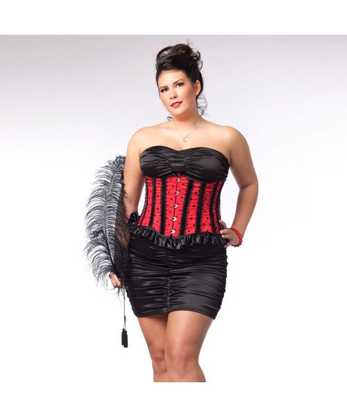 Dot satin waist cincher