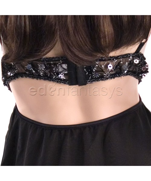 Sequin seduction gown and g-string