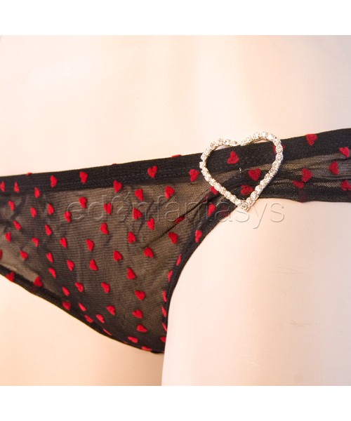 Flocked heart bikini