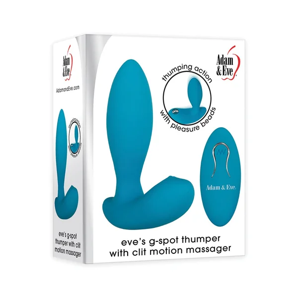 Adam & Eve Eve's G Spot Thumper w/Clit Motion Massager - Teal — image 18 of 19