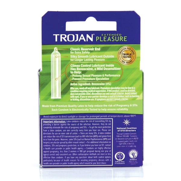 Trojan Extended Pleasure Condom - Box of 3 — image 5 of 5