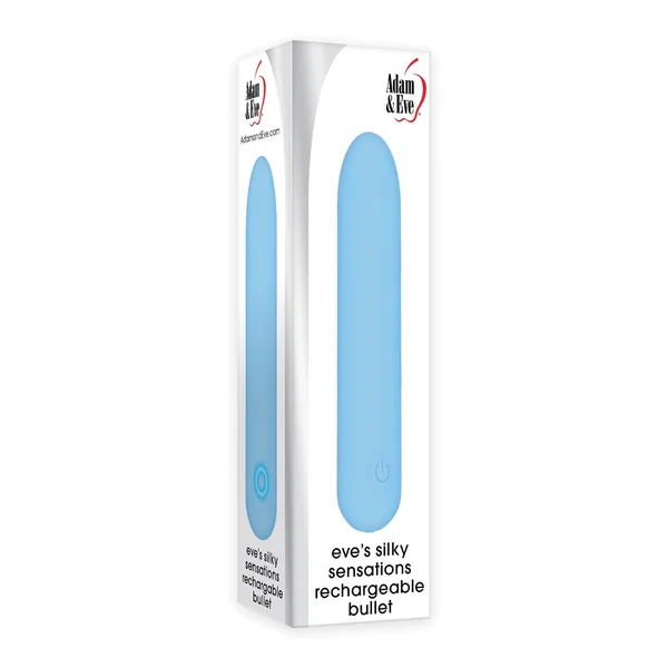 Adam & Eve Eve's Silky Sensations Rechargeable Bullet - Blue — image 7 of 8