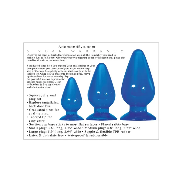 Adam & Eve Big Blue Jelly Backdoor Playset - Blue — image 5 of 6