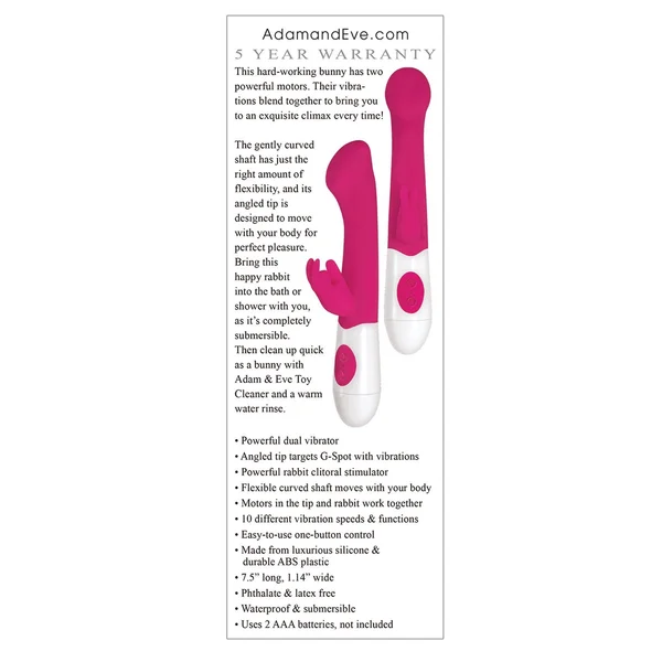 Adam & Eve Bunny Love Silicone G - Pink — image 15 of 15