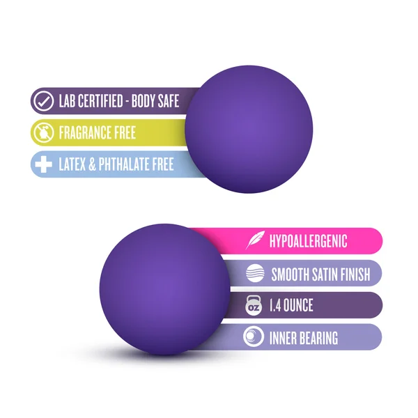 Luxe Double O Advanced Kegel Balls - Purple — image 10 of 14