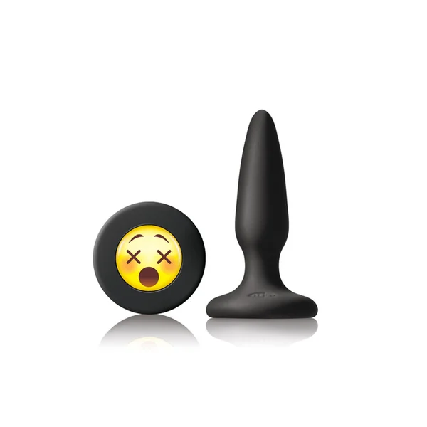 Moji's - Wtf - Mini Silicone Plug  W/emoji Face - Black — image 4 of 5