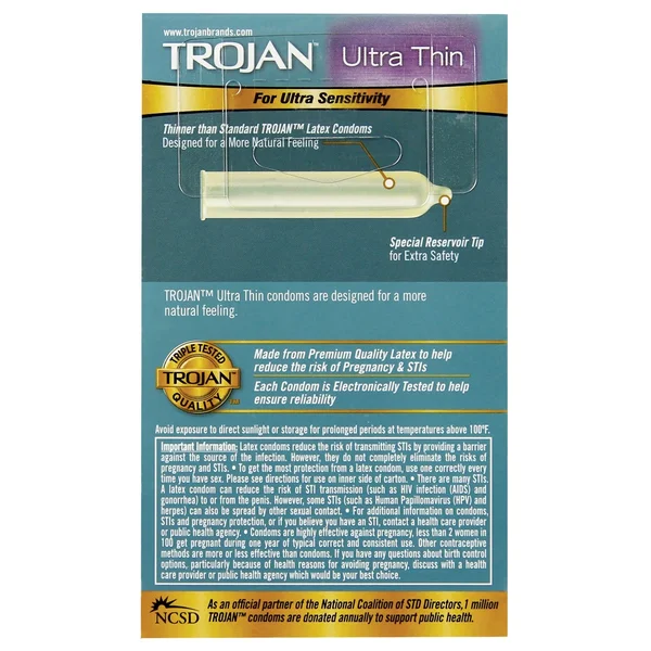 Trojan Ultra Thin Condoms - Box of 12 — image 4 of 4