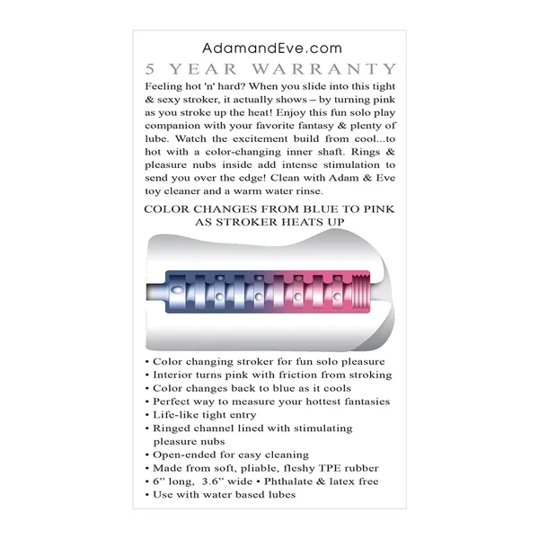 Adam & Eve Intensity Power Stroker - Clear/Blue — image 16 of 16