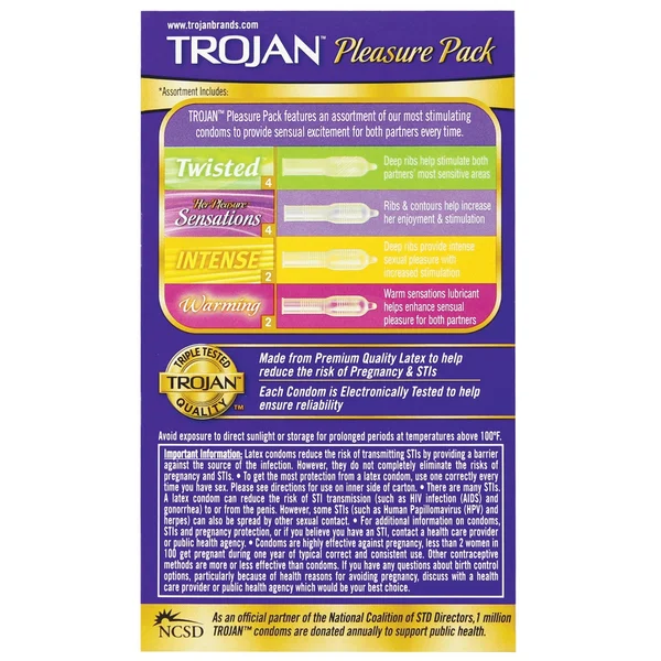 Trojan Pleasure Condoms - Asst. Box of 12 — image 4 of 4