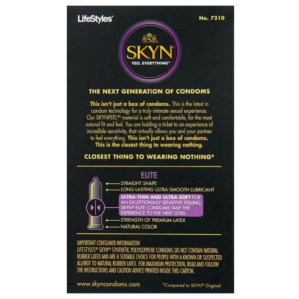 Lifestyles SKYN Elite Ultra Thin Condoms - Pack of 10 — image 4 of 4
