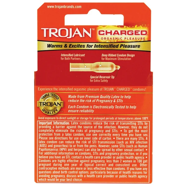 Trojan Intensified Charged Condoms - Box of 3 — image 4 of 4