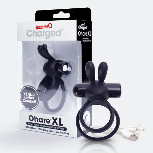 Charged Ohare XL Wearable Rabbit Vibe - Black - 6 Count Box — image 6 of 6