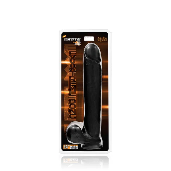 14 Inch Exxxtreme Dong With Suction & Balls - Black — image 4 of 4