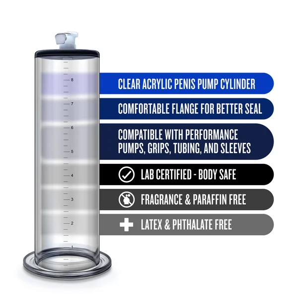 Performance  9 Inch X 2.25 Inch Penis Pump  Cylinder  Clear — image 8 of 8