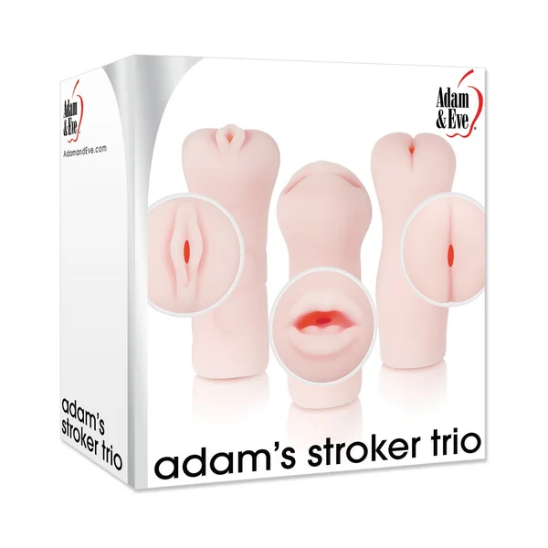 Adam & Eve Adam's Stroker Trio - Flesh — image 4 of 5