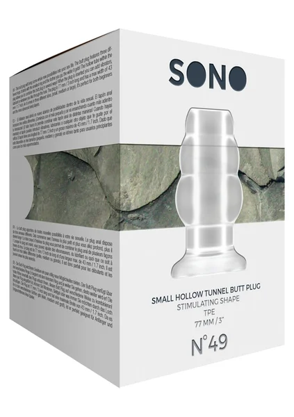Sono No.49 - Small Hollow Tunnel Butt Plug - 3 Inch - Translucent — image 9 of 9