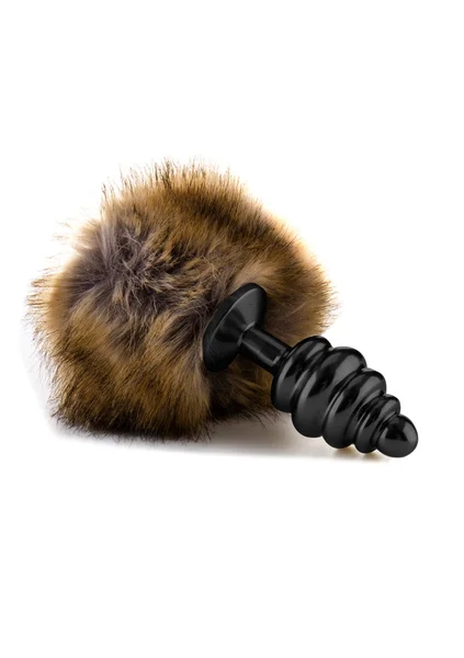 Extra Feel Bunny Tail Buttplug - Black — image 2 of 2