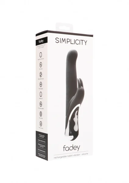 FADEY rechargeable rabbit vibrator - Black — image 4 of 4