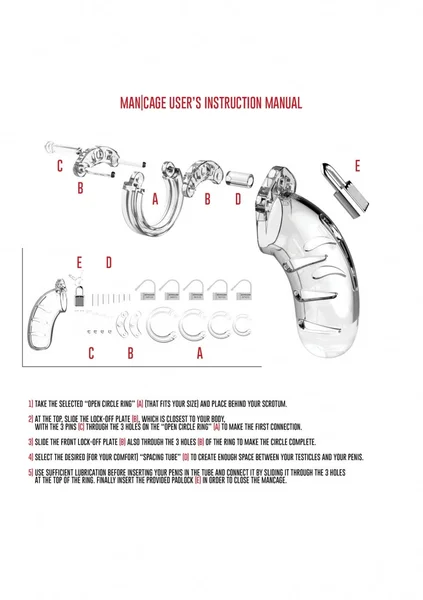 Model 06 - Chastity - 5.5" - Cock Cage - Transparent — image 8 of 8