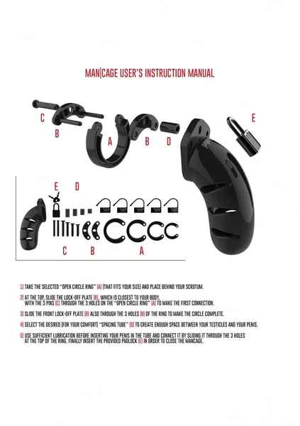 Model 02 - Chastity - 3.5" - Cock Cage - Black — image 8 of 8