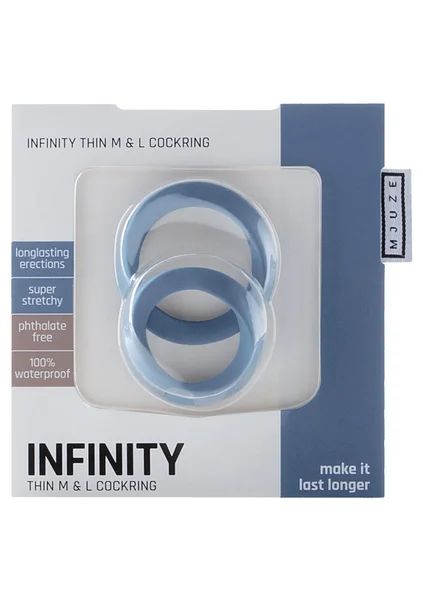 Infinity - Thin - M and L Cockring - Blue — image 8 of 9
