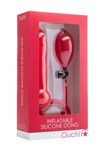 Inflatable Silicone Dong - Red — image 4 of 4