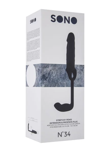 Sono No.34 - Stretchy Penis Exten and Plug - Black — image 9 of 9