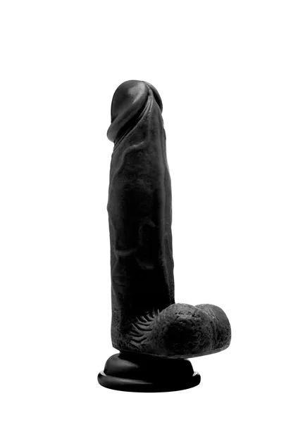 Realistic Cock - 8" - With Scrotum - Black — image 6 of 7
