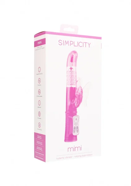 MIMI butterfly vibrator - rotating dual motors - Pink — image 4 of 4