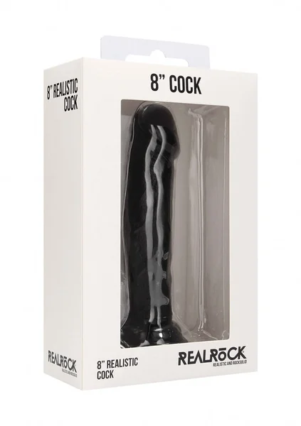 Realistic Cock - 8" - Black — image 10 of 12