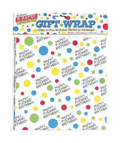 X-Rated Birthday Gift Wrap Paper — image 3 of 3