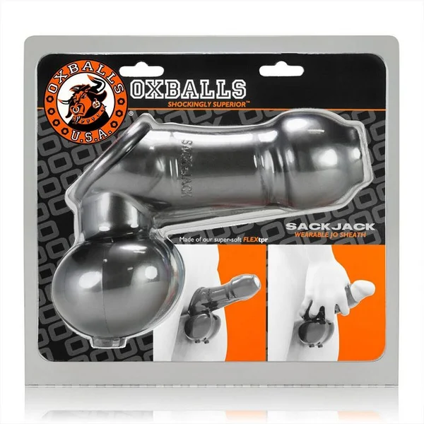Oxballs Sackjack Wearable Jack Off Sheath - Steel — image 6 of 6