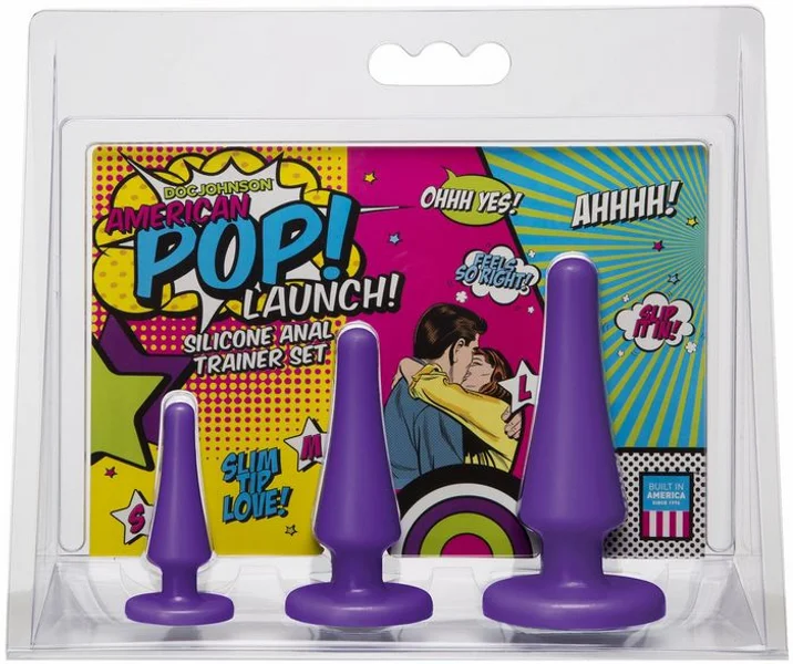 American Pop Launch Silicone Anal Trainer Set - Purple — image 4 of 4