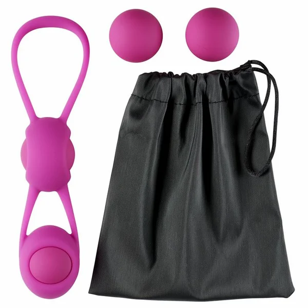 Cloud 9 - Kegel Training W/4 Weighted Balls & Pouch Pink Premium Silicone — image 11 of 12