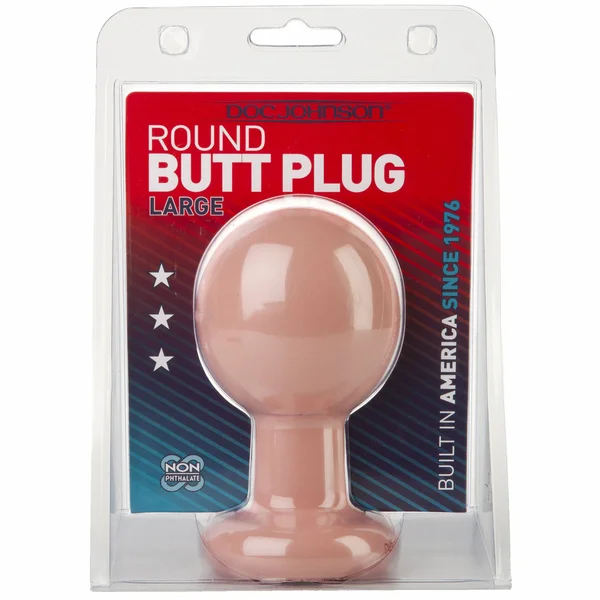 Round Butt Plug Large - Flesh — image 6 of 6