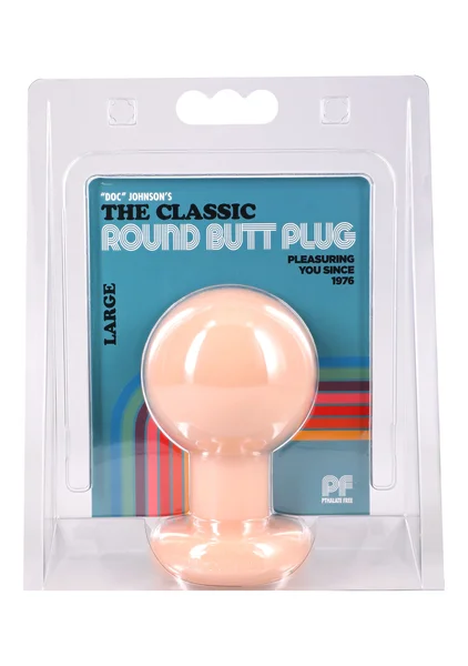 Round Butt Plug Large - Flesh — image 12 of 13