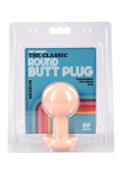 Round Butt Plug Large - Flesh — image 10 of 13